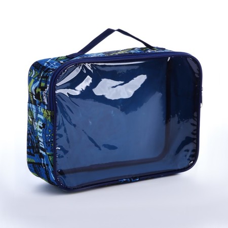 Lightning cosmetic bag, blue color