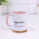 Named mug, sublimation "rewind", the bottom of the pink color