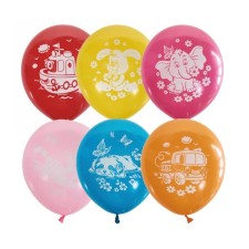 Latex ball 12 “Children's theme”, pastel, 2-sided, set of 50 pcs.