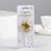 Candle in the cake on the skewer "Air star", number 9, 3.5 cm, gold