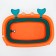 Bath -folding bath with drain, "crab", 67 cm., Biryuza/orange color