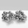 Earrings Metal "Molecule", silver color