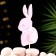 Topper "Bunny", 11x6 cm, pink