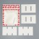 Box for sweets, confectionery packaging, 9 cells, “I love you”, hearts, 14.5 x 14.5 x 3.5 cm
