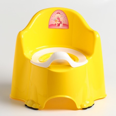 Pot children's anti -slip "comfort" with a lid, a removable bowl, yellow color-3