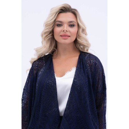 Cardigan female, size 52, blue color-1