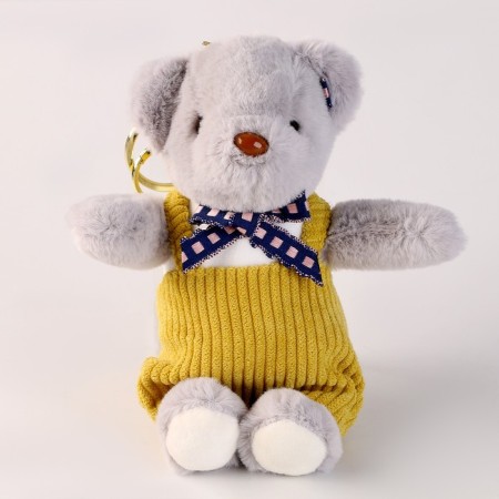 Soft toy "Bear" on a key fob, 14 cm
