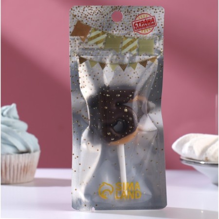 Candle in the cake "Chocolate glaze", number "5", 3.8 cm-1