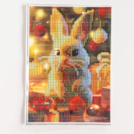 Diamond embroidery with partial filling "Bunny" 15*21, canvas-3