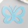 Plastic sticker phosphorus "butterflies" set 5pcs mix 17x12 cm