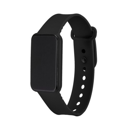 Electronic watch, 3 atm, silicone strap, black-1