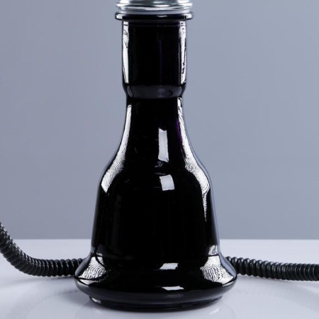 Hookah "Bear", 45 cm, 1 tube, dark blue flask, black mine-2