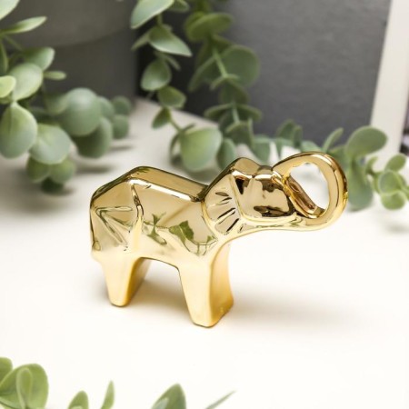 Souvenir ceramics "Elephant" gold 5.9x10.3x2.6 cm