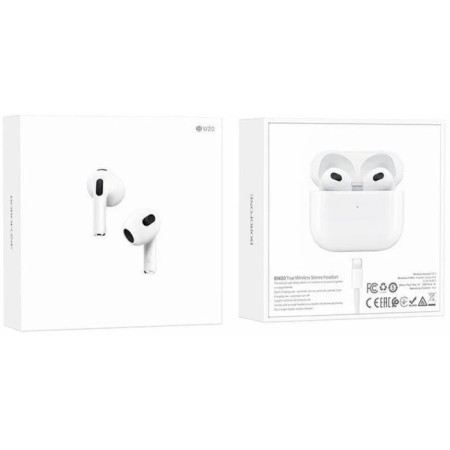 Wireless headphones Borofone BW20, inserts, TWS, microphone, BT 5.1, 30/250 mAh white-5