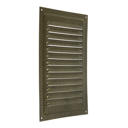 Ventilation grate Zein Lux RM2030Z, 200 x 300 mm, with a grid, metal, gold-4