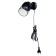Scoop with a switch on the wire "Camellia" E14 40W black 17x11x17cm