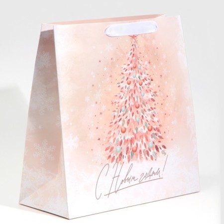 Laminated square “Pink”, 30 x 30 x 12 cm, new year-2