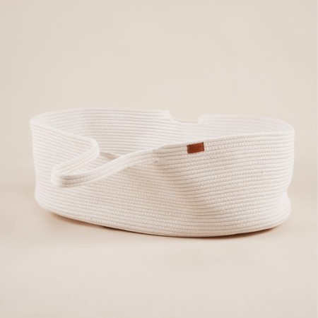 Basket wicker for storing things, carrying and swaddling, with mattress, cotton 70x38x25 cm-1