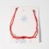 Bracelet "Red thread" heart, white color in silver, 6 cm