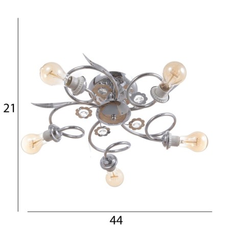 Viola chandelier BP 5x40W E27 Chrome Model: 2612379-8