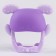 Silicone teether for teeth "Bunny", purple color