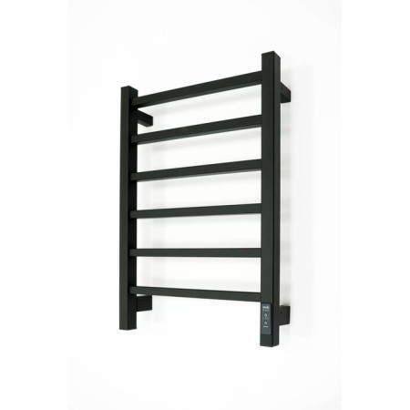 Electric towel Grois Alex, 400x600 mm, 6 crossbars, lower, black-1