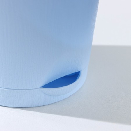 Pot for flowers with basal watering “Alliance”, 0.4 l, d = 10 cm, h = 8.5 cm, blue color-2
