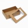 Folding box, craft, with a window, 30 x 20 x 9 cm