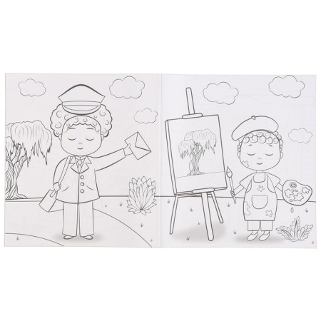 Coloring "Profession", + 12 stickers-4