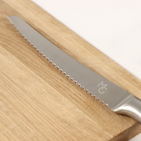 Magistro ardone bread knife, blade 19.5 cm, silver color-2