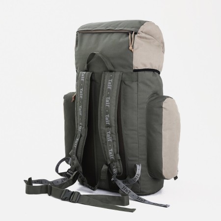 Tourist backpack on puff, Taif, 70 l, 4 outer pockets, olive color-1