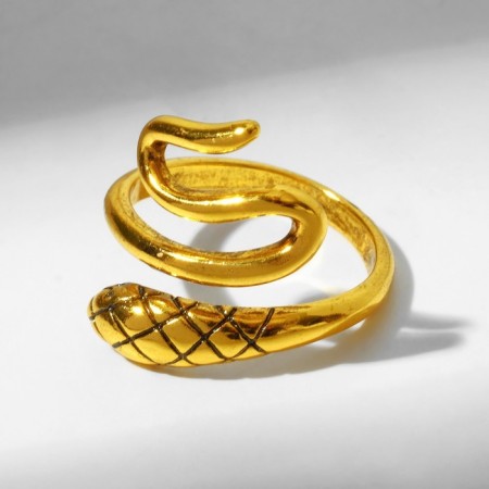 The ring "Snake" is small, the color is black gold, dimensionless
