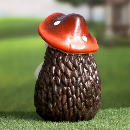 Garden figure "Hedgehog with an apple" 10x11x18cm ////-3