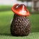 Garden figure "Hedgehog with an apple" 10x11x18cm ////
