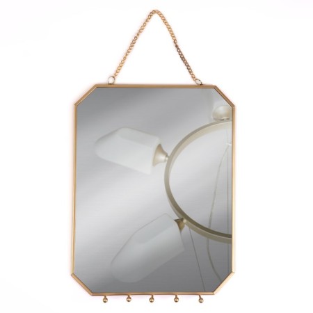 Wall mirror "geometry", mirror surface 19.3 × 24.4 cm, golden color-1
