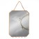 Wall mirror "geometry", mirror surface 19.3 × 24.4 cm, golden color
