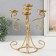 Summary Metal for 5 candles "Vazon. Curls" gold 21.5x21.5x27 cm