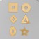 Decor for creativity plastic mirror "geometry" set 6 pcs