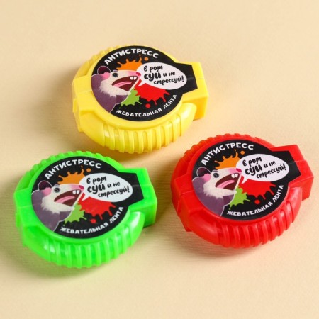 Chewing tape in the reel "Antistress", 8 g x 24 pcs.-2