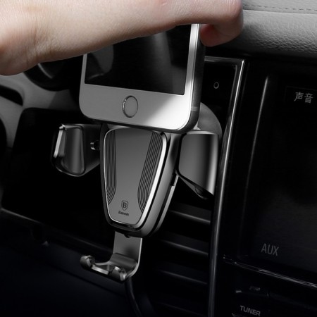 Automobile holder Baseus Gravity, 63-88mm, black, to the air duct-3