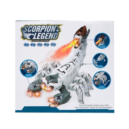 Scorpio "Techno", the effect of smoke, light and sound effects, works from batteries, white color-5