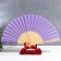 Fan bamboo, textiles h = 21 cm "monocet" in a box, lilac