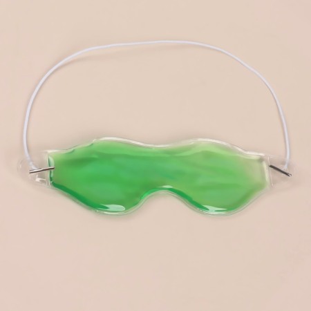 Gel mask for the eyes, 18.5 × 5 cm, green color-2