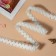 Glass for straps, openwork, 15 mm, 10 ± 0.5 m, white color
