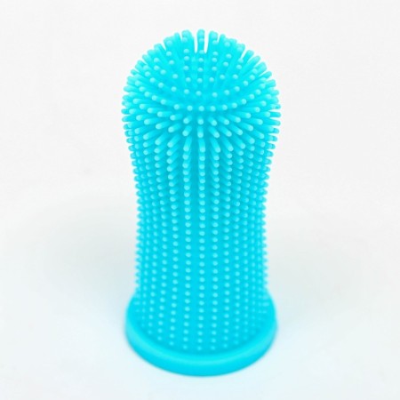 Brush for brushing animal teeth, 5.5 x 2.5 cm, blue, container 7 x 4 cm-3