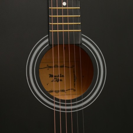 Acoustic guitar, black color, 102cm-3
