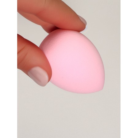 Sponge d/makeup drop 6*8cm with a layer stand latex pink pink qf-2