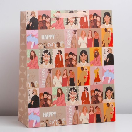 Package Gift Laminated Vertical, Packaging, "Girls", XL 40 x 49 x 19 cm-1