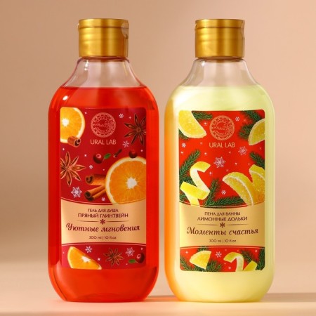 Gift set New Year: shower gel and bath foam, 2x300 ml, New Year-2