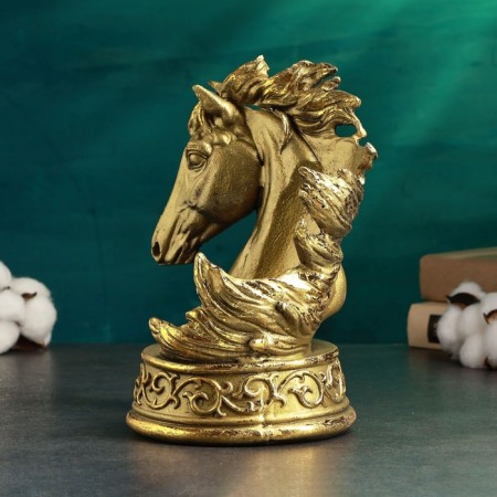 A stand for a bottle "Horse" 25x15x20cm, bronze with gilding-3